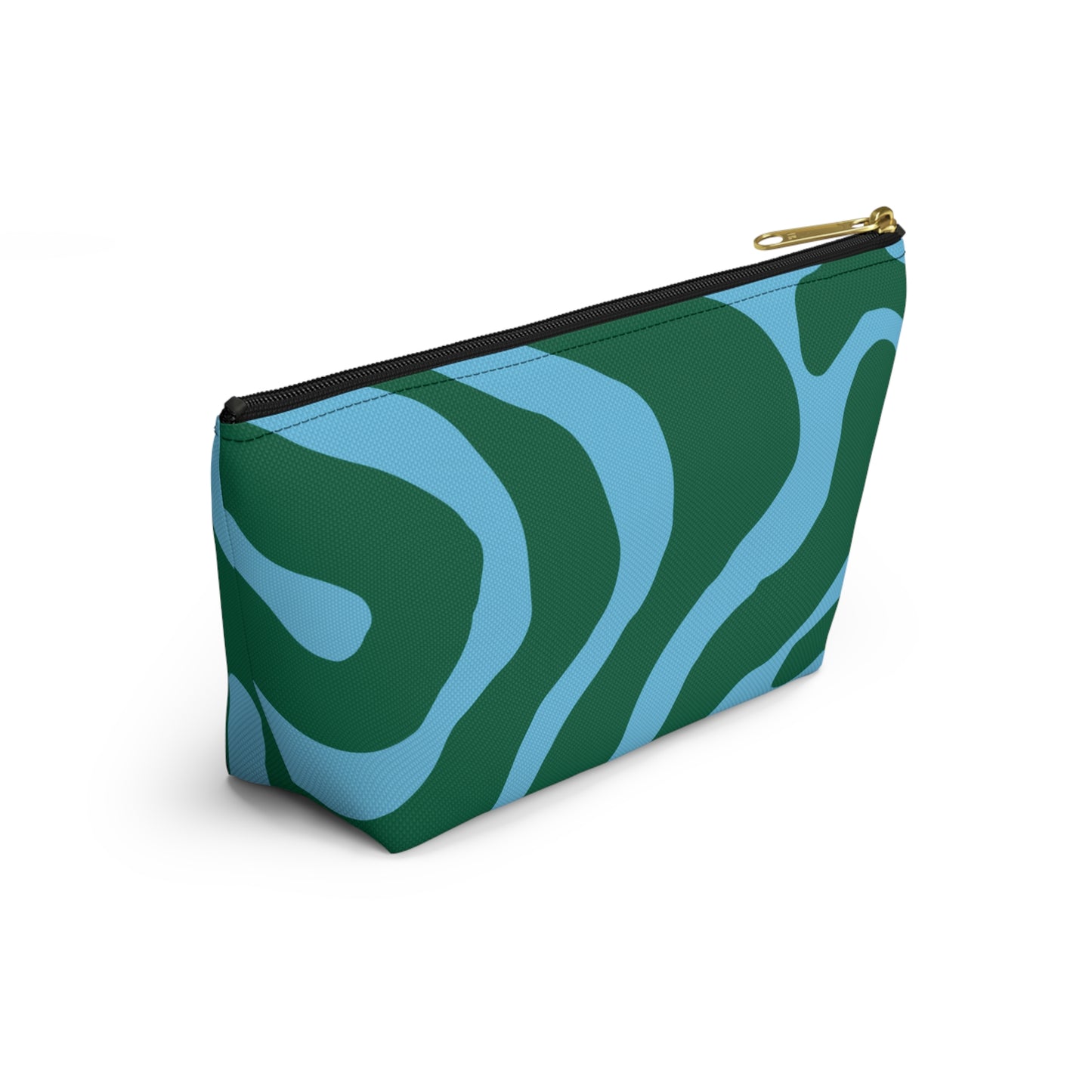 Blue & Green Accessory Pouch w T-bottom