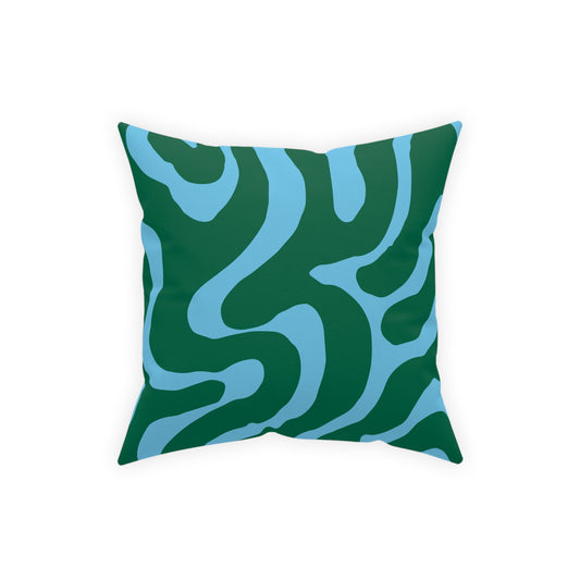 Green Colorful Broadcloth Pillow