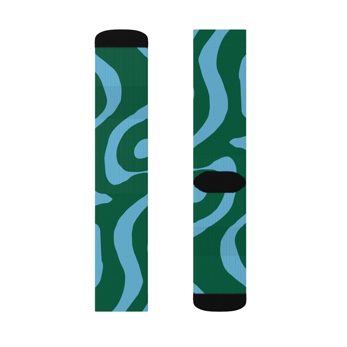 Green & Blue Sublimation Socks