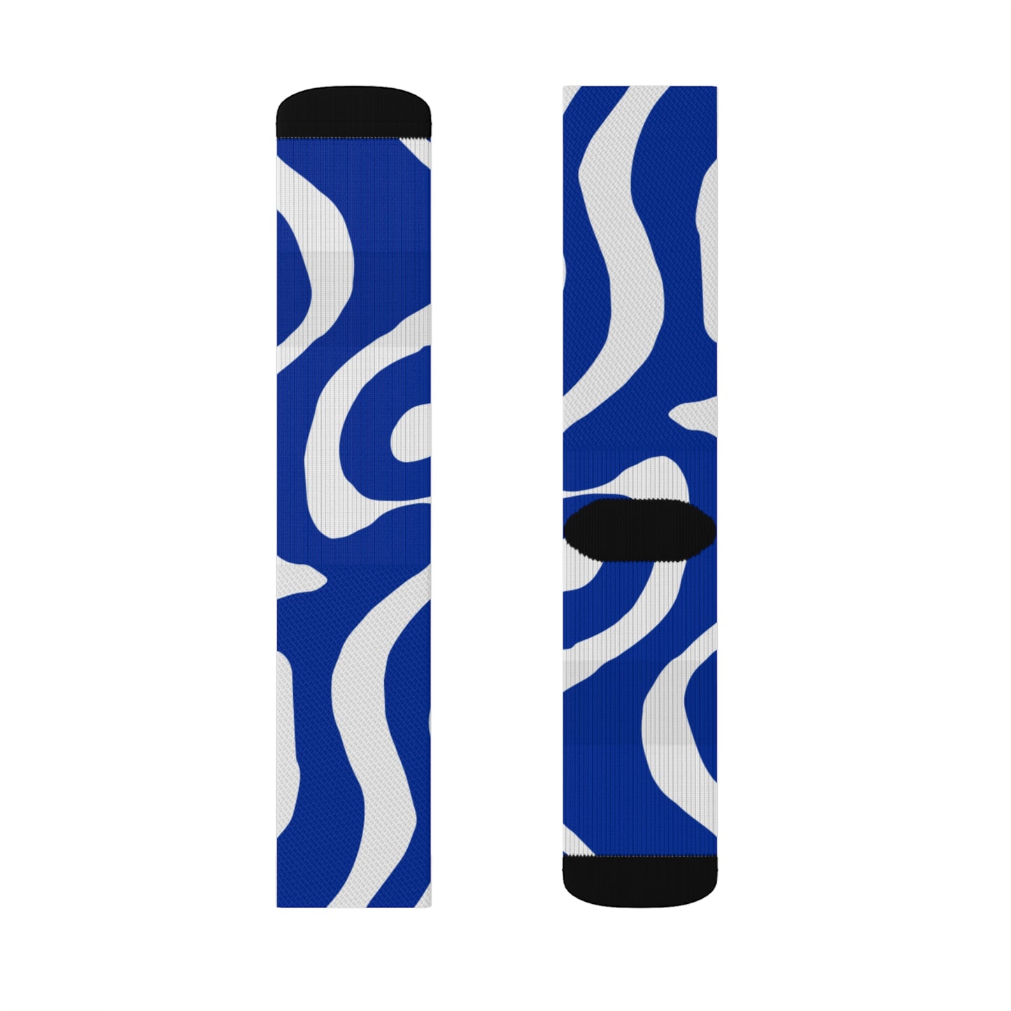 Blue & White Sublimation Socks