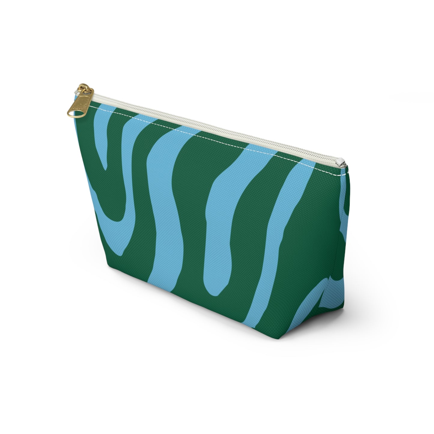 Blue & Green Accessory Pouch w T-bottom