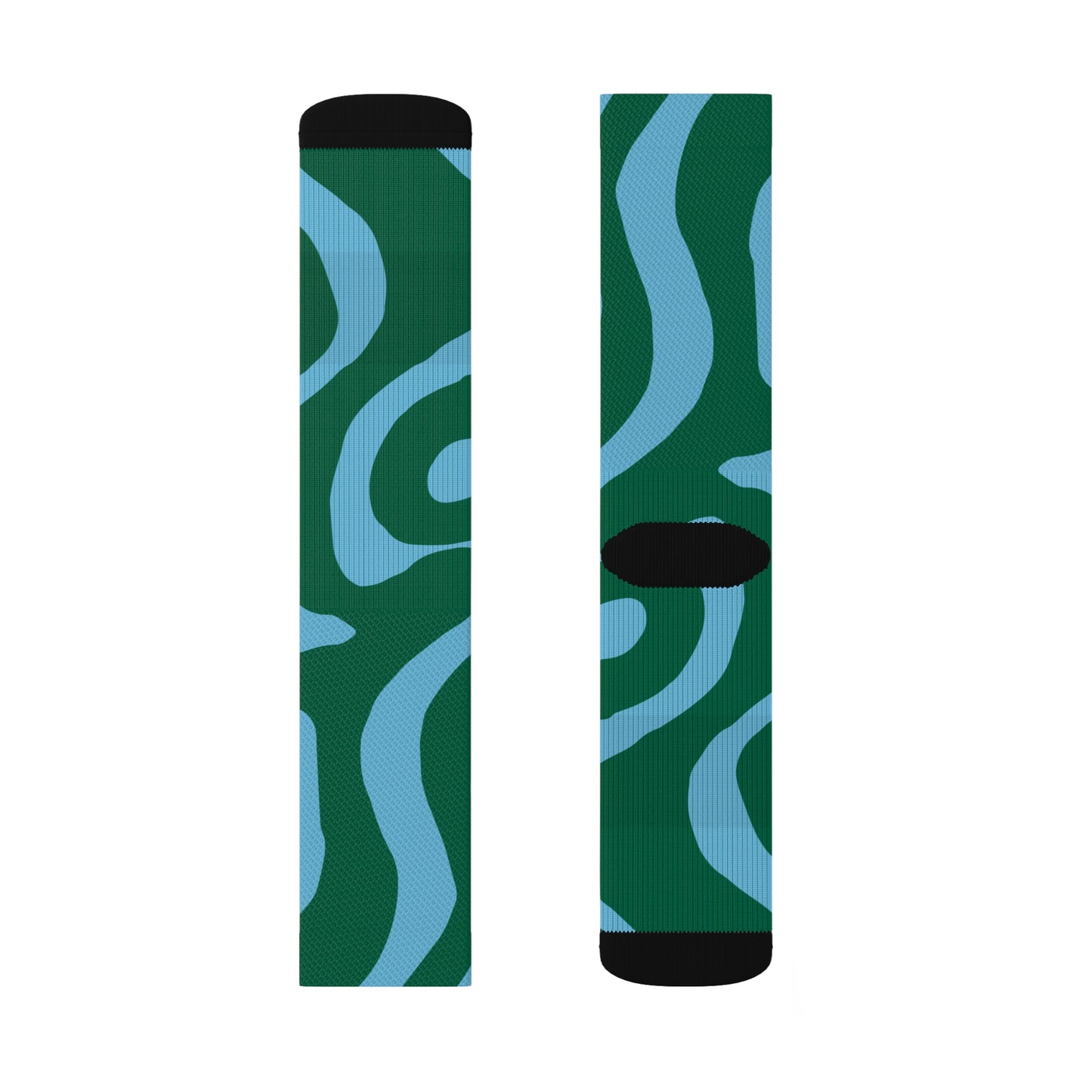 Green & Blue Sublimation Socks