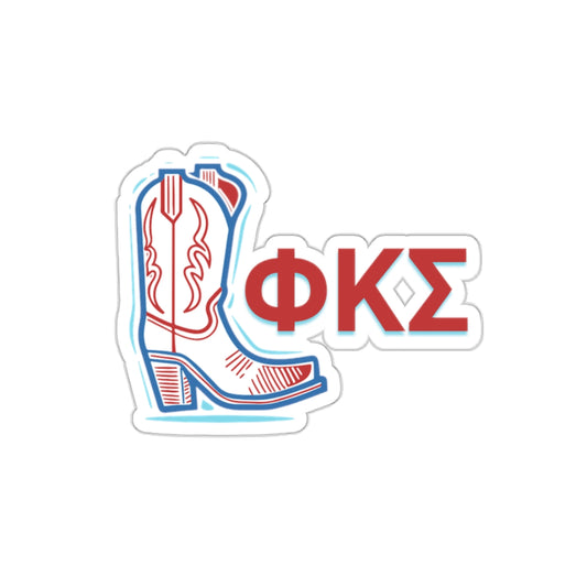 Phi Kappa Sigma Cowboy Kiss-Cut Sticker