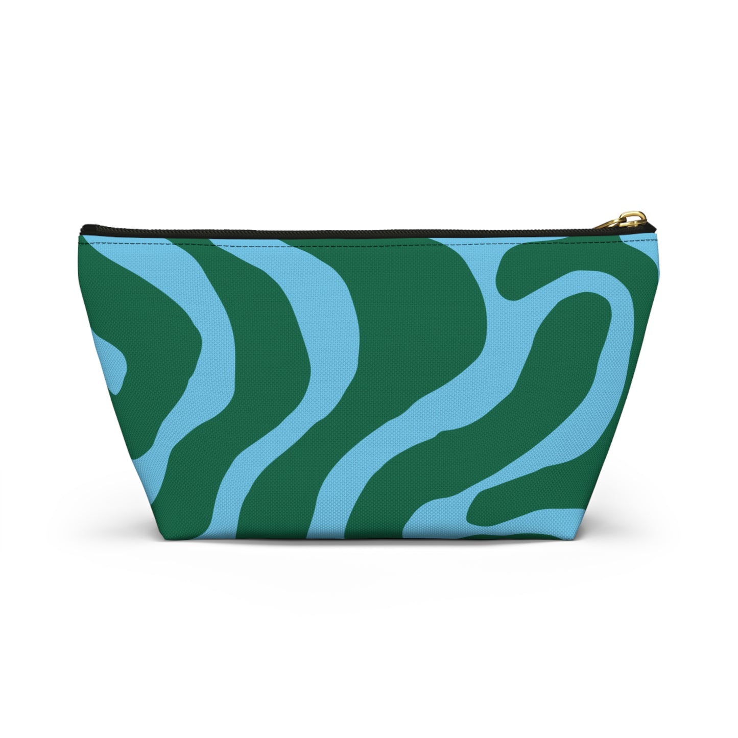 Blue & Green Accessory Pouch w T-bottom