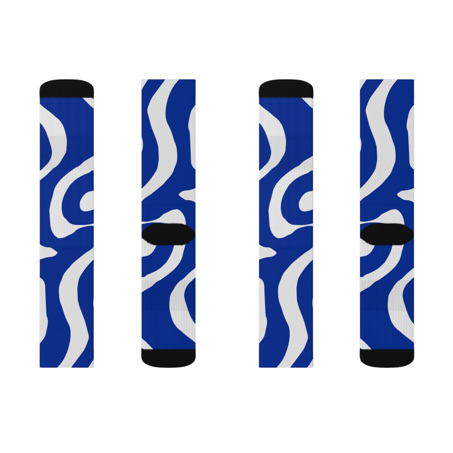 Blue & White Sublimation Socks