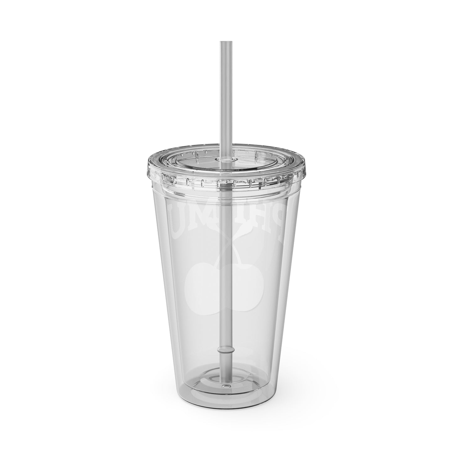 Phi Mu Sunsplash Tumbler with Straw, 16oz