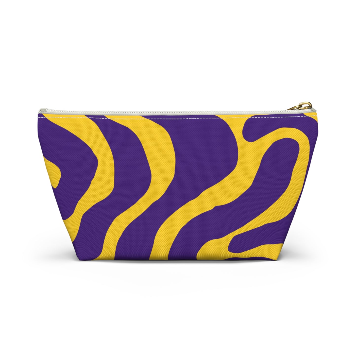 Purple & Gold Accessory Pouch w T-bottom