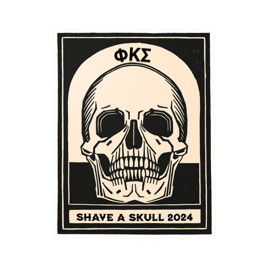 Phi Kappa Sigma Shave a Skull 2024 Kiss-Cut Vinyl Decal