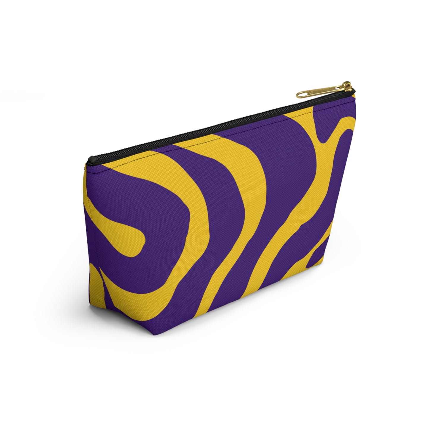 Purple & Gold Accessory Pouch w T-bottom