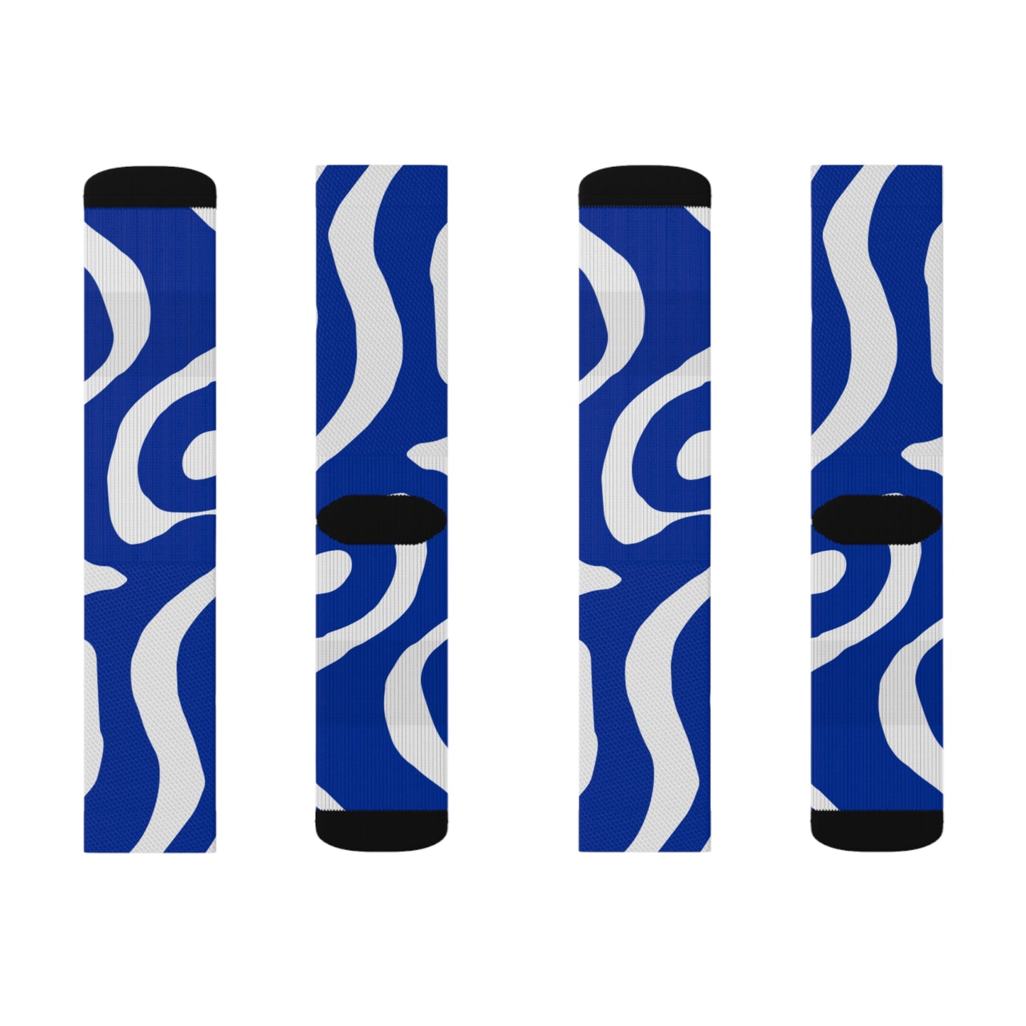 Blue & White Sublimation Socks