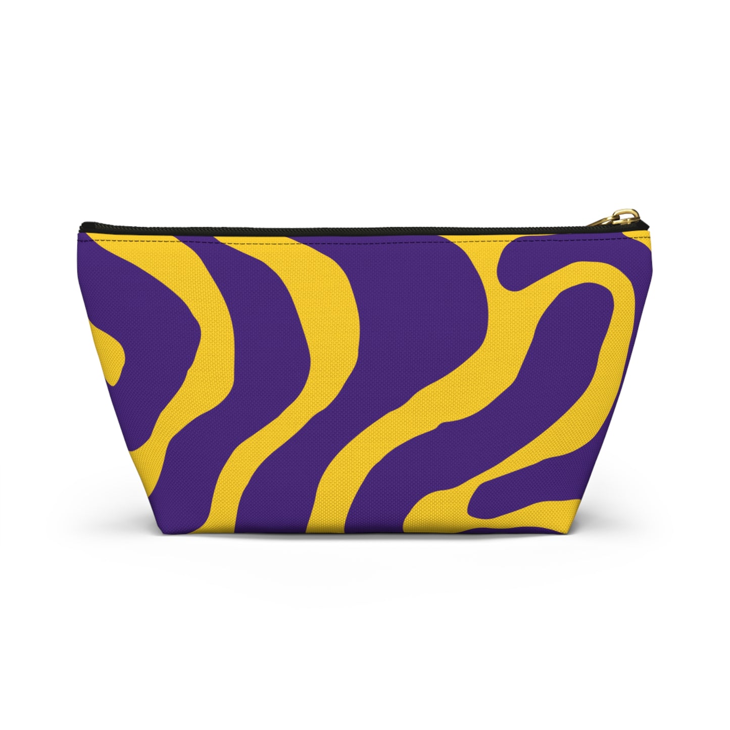 Purple & Gold Accessory Pouch w T-bottom