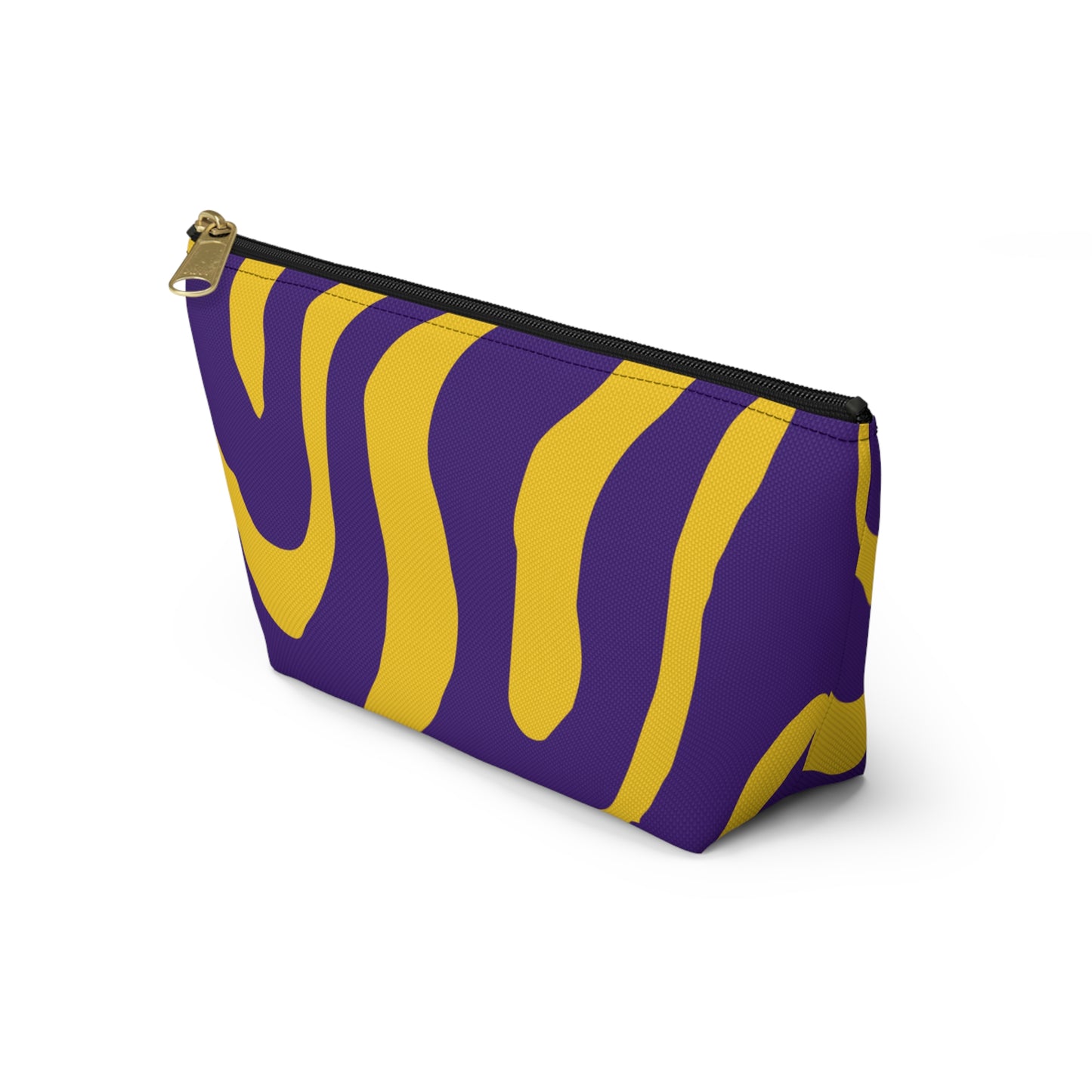 Purple & Gold Accessory Pouch w T-bottom