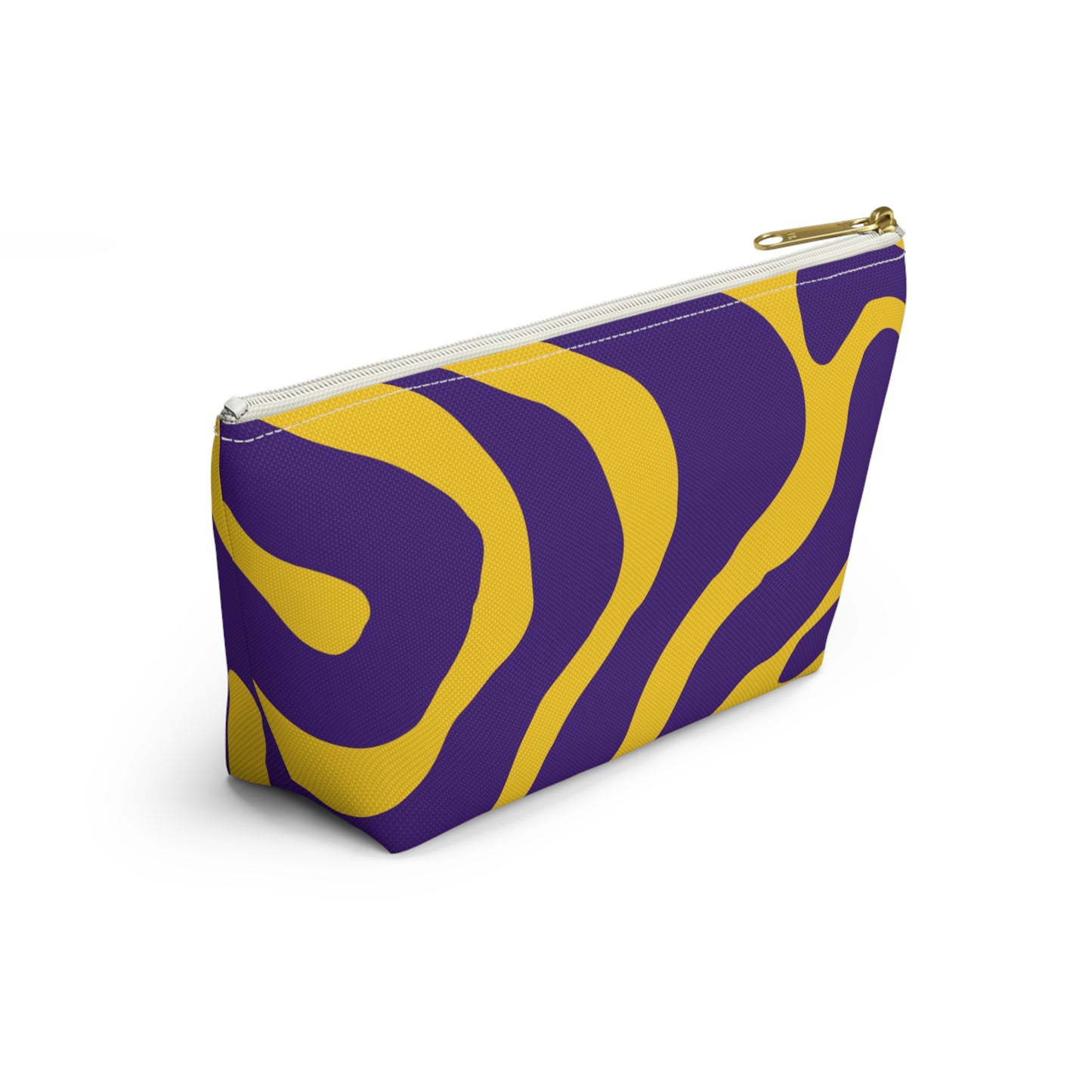 Purple & Gold Accessory Pouch w T-bottom