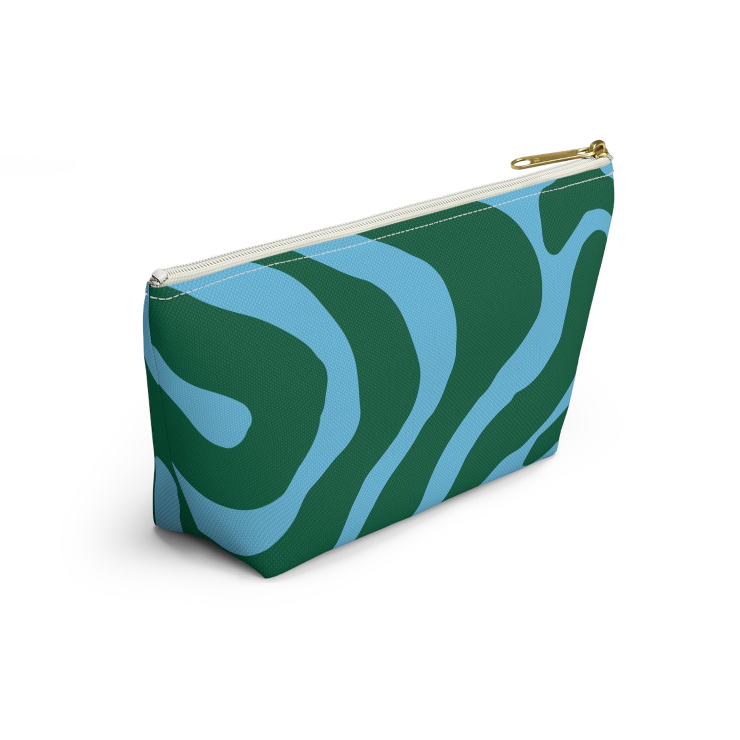 Blue & Green Accessory Pouch w T-bottom