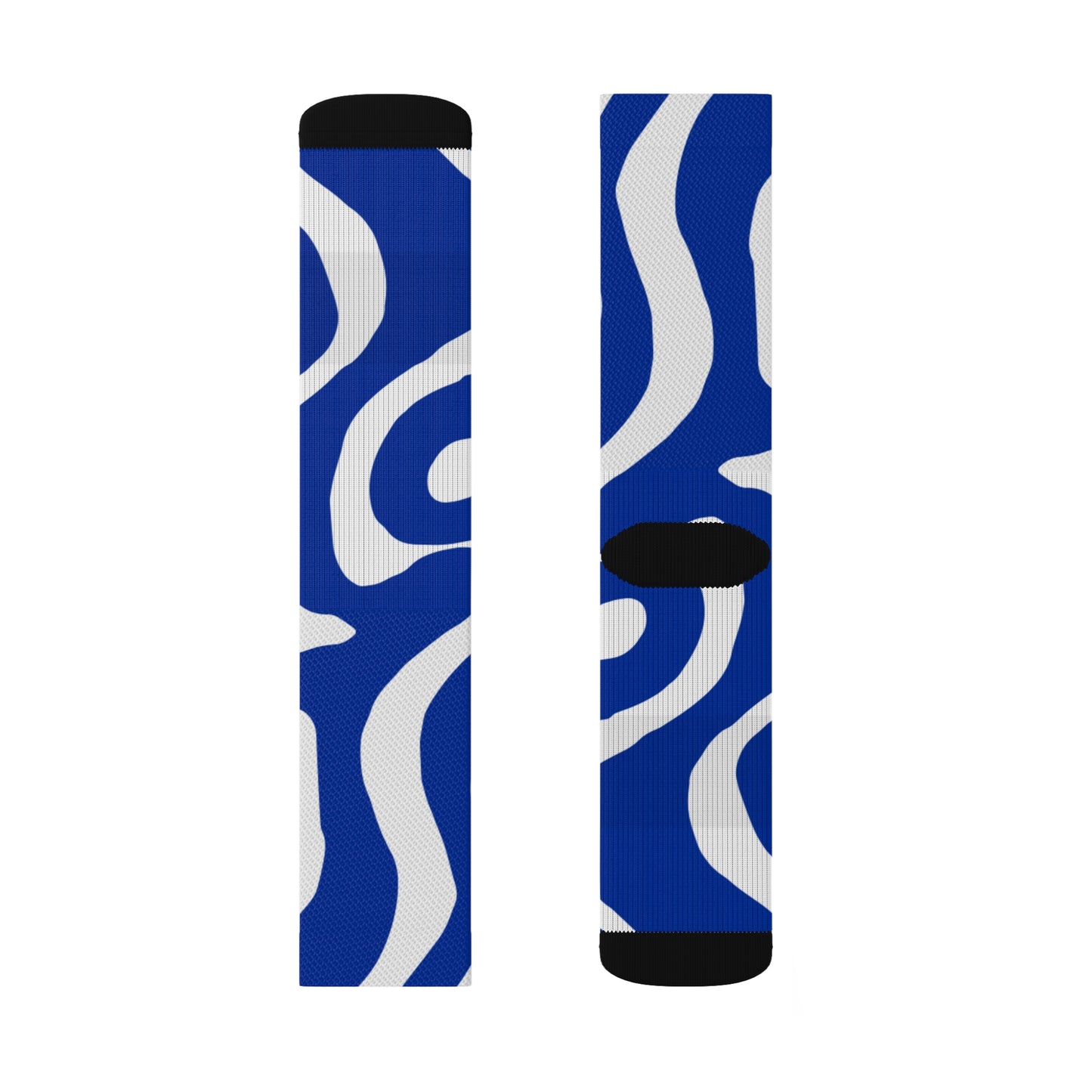 Blue & White Sublimation Socks