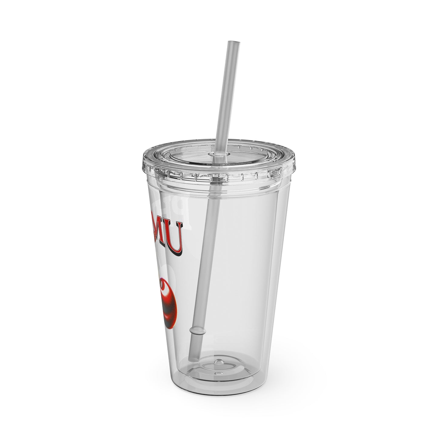 Phi Mu Sunsplash Tumbler with Straw, 16oz