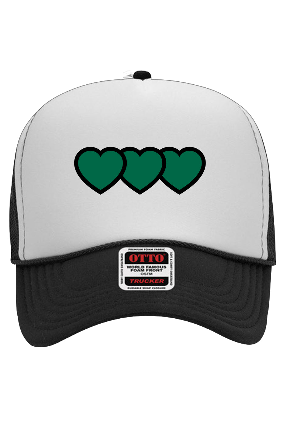 Otto White/Black 5 Panel Trucker Hat