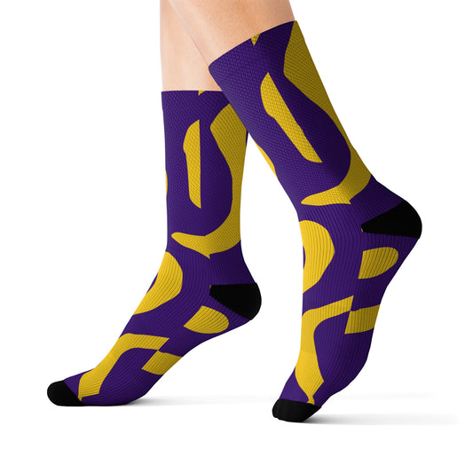 Purple & Gold Sublimation Socks