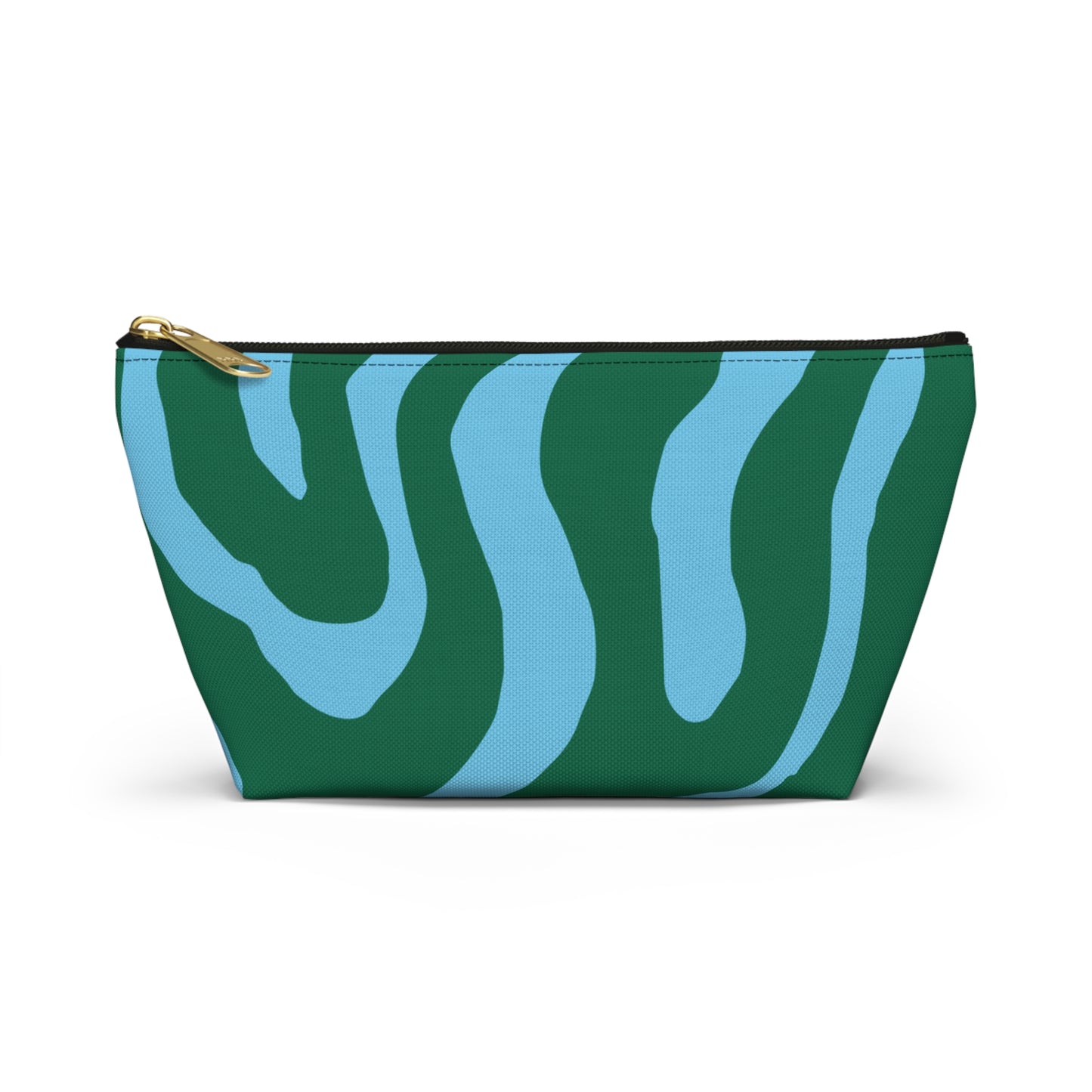 Blue & Green Accessory Pouch w T-bottom