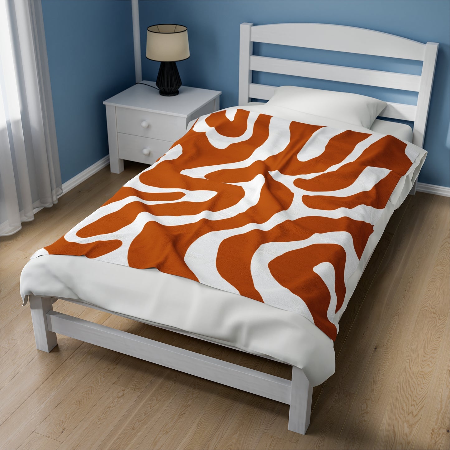 Orange Velveteen Plush Blanket