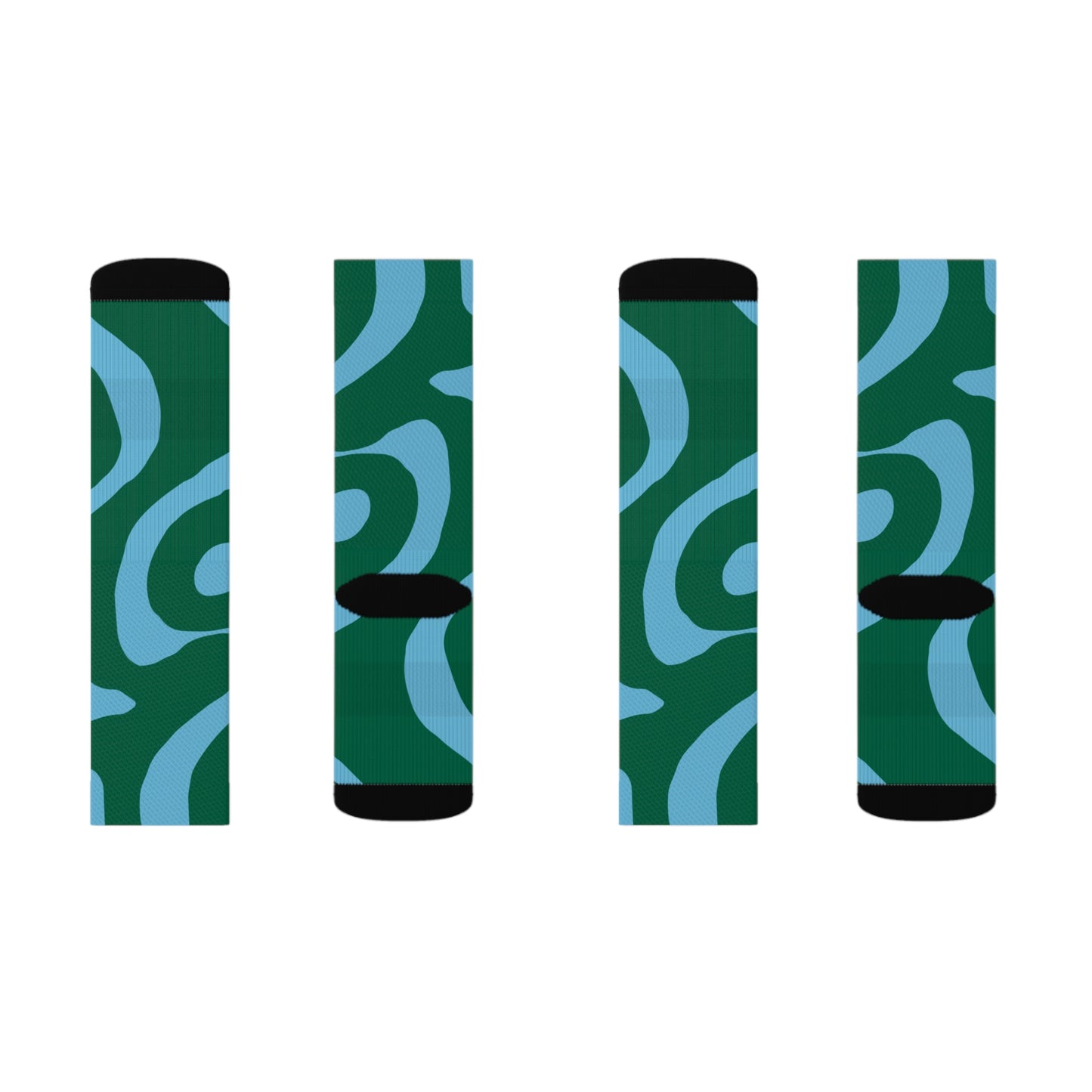 Green & Blue Sublimation Socks