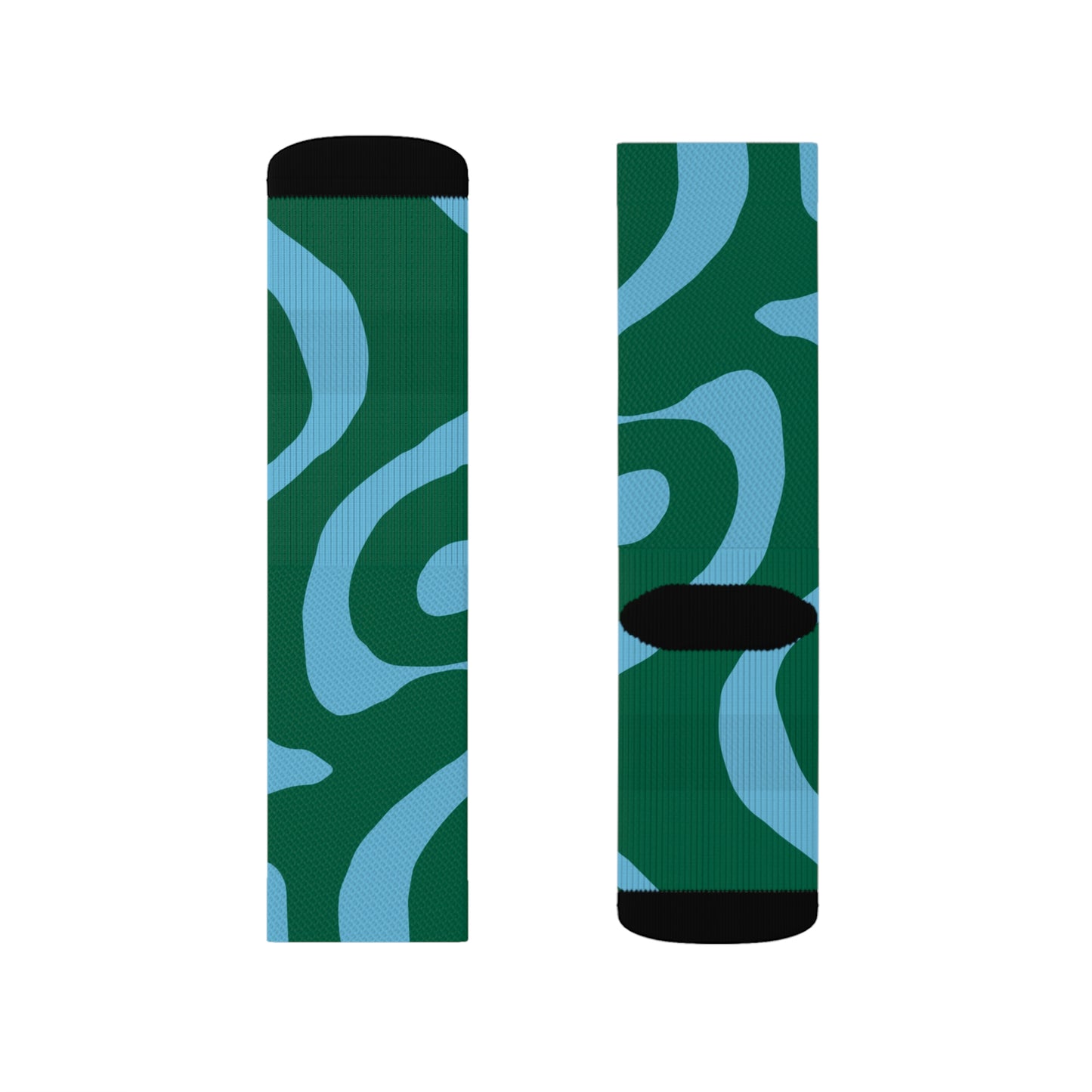 Green & Blue Sublimation Socks