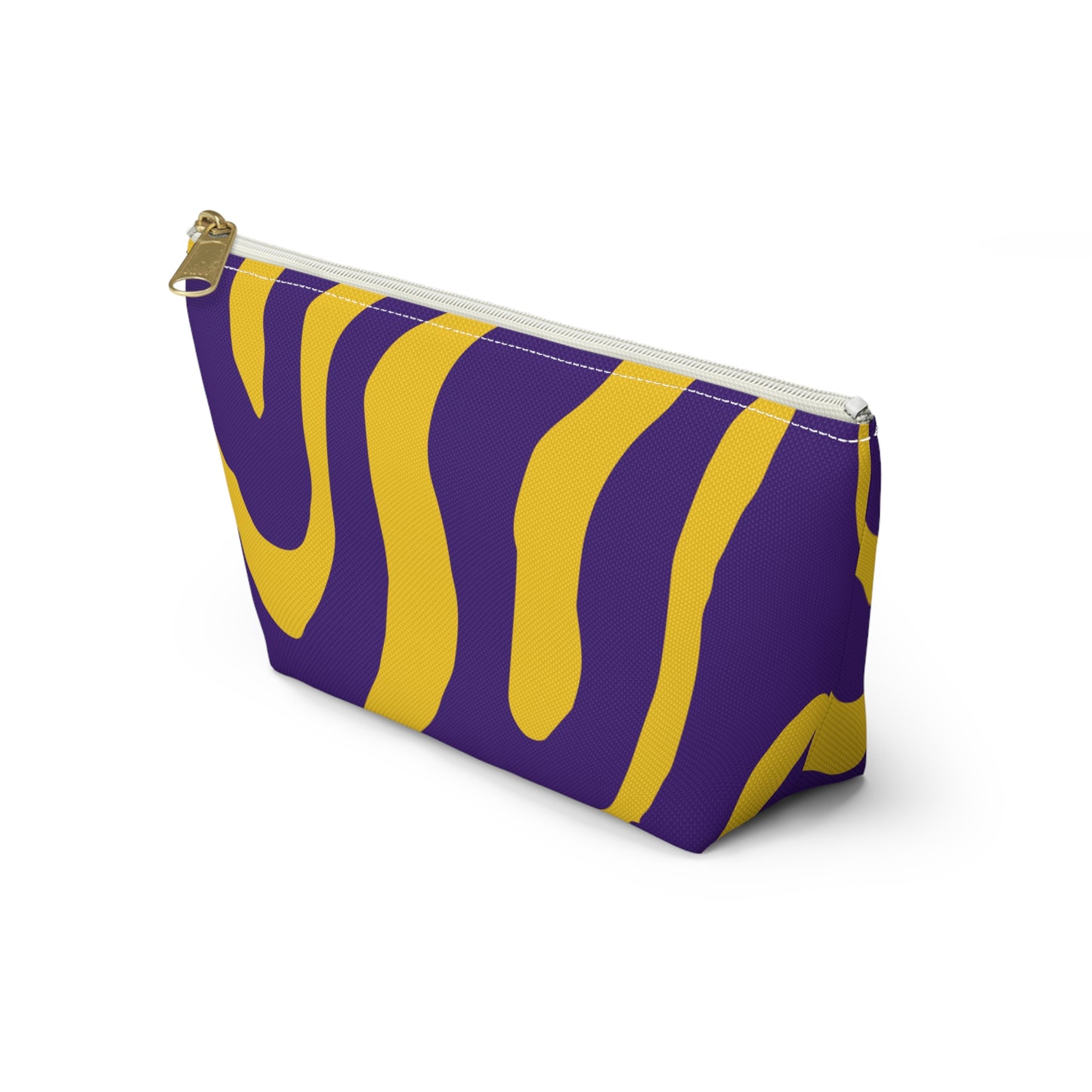 Purple & Gold Accessory Pouch w T-bottom