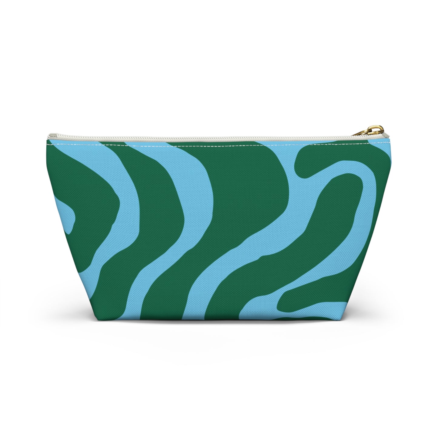 Blue & Green Accessory Pouch w T-bottom