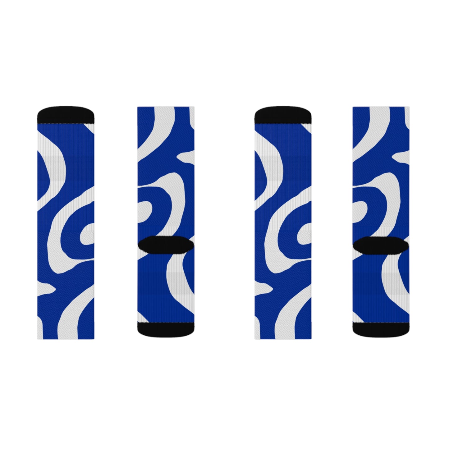 Blue & White Sublimation Socks