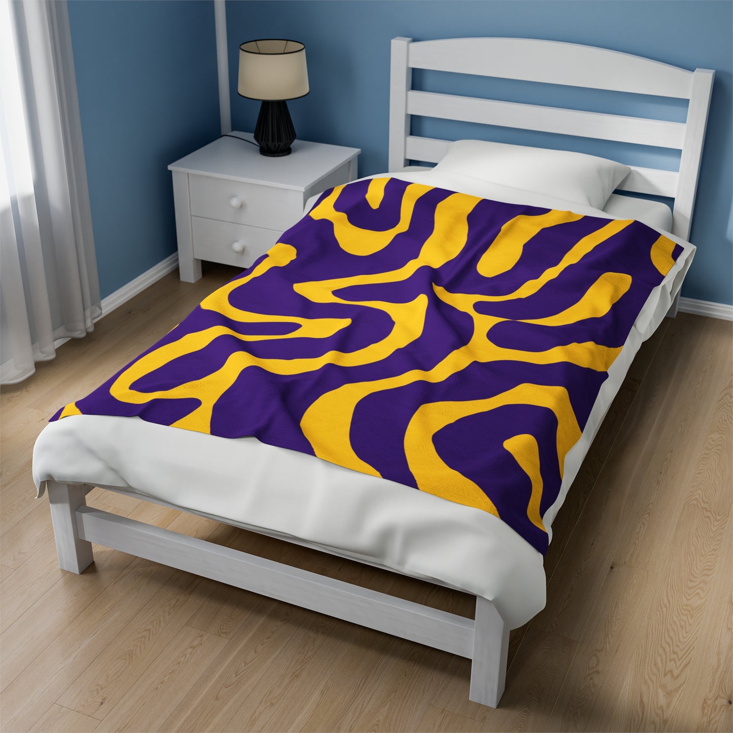 Purple & GoldVelveteen Plush Blanket