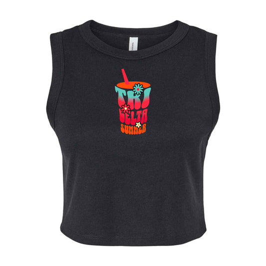 Tri Delta Summer Bella + Canvas Ladies' Micro Rib Muscle Crop Tank